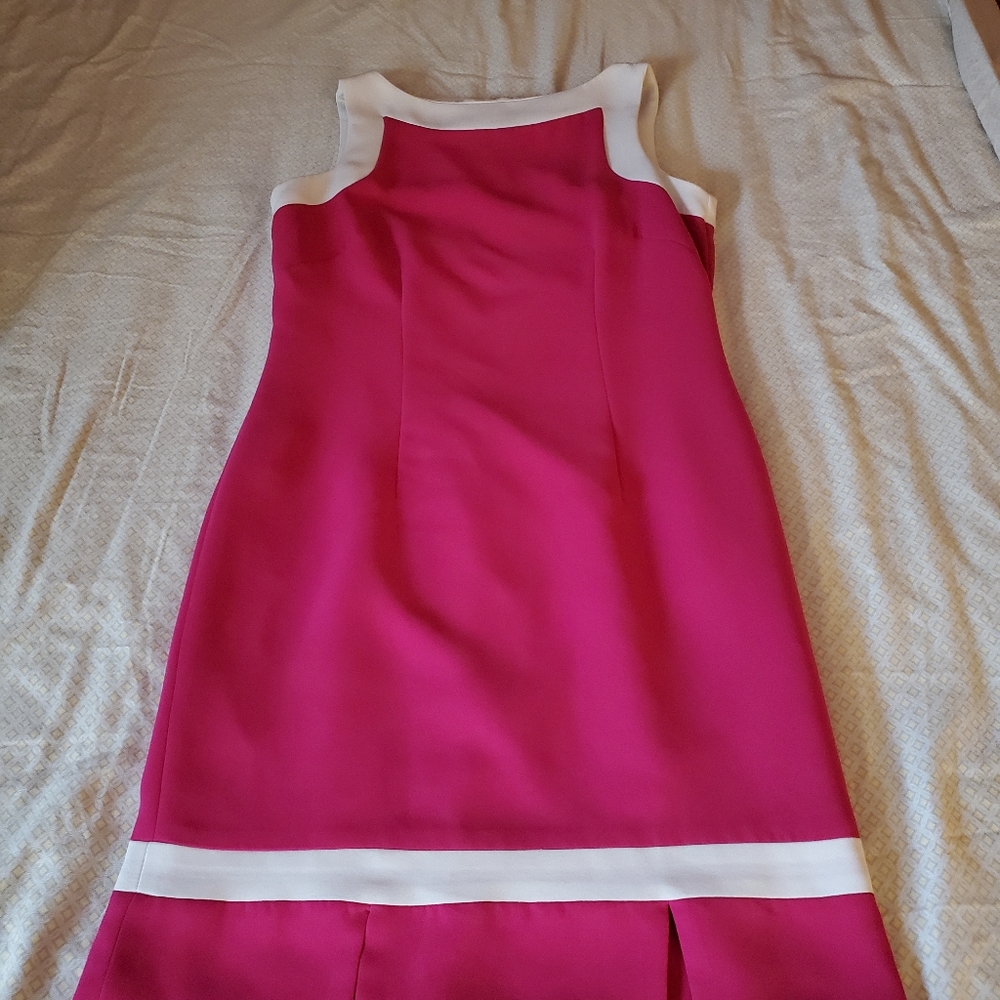 Amanda Smith Dress, Size 6, Pink and White